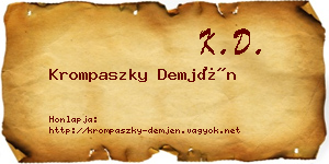 Krompaszky Demjén névjegykártya